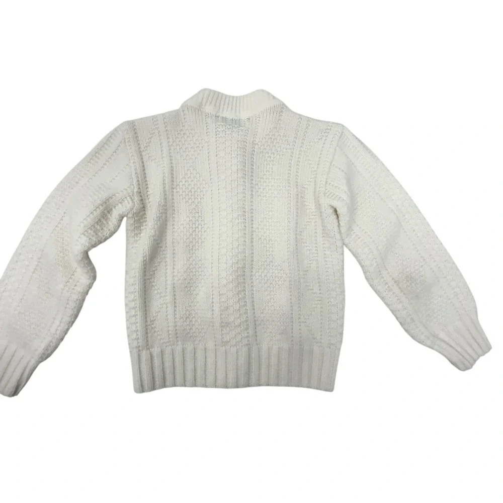 Vintage Julius Berger Baby Sweater Size ? 18-24 Months Cardigan Satin Roses READ